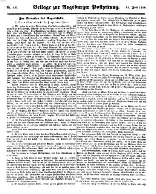 Augsburger Postzeitung Samstag 14. Juni 1856