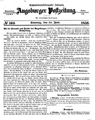 Augsburger Postzeitung Sonntag 15. Juni 1856