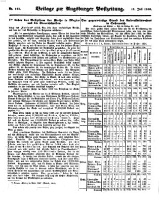 Augsburger Postzeitung Freitag 18. Juli 1856