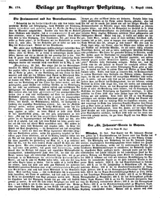 Augsburger Postzeitung Donnerstag 7. August 1856