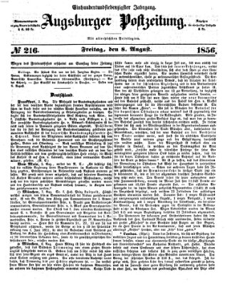 Augsburger Postzeitung Freitag 8. August 1856