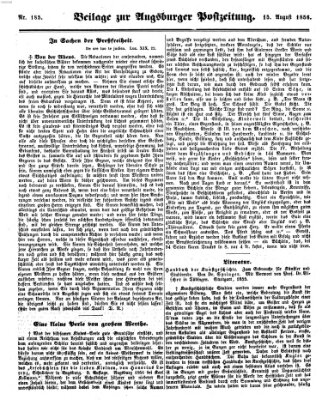 Augsburger Postzeitung Freitag 15. August 1856