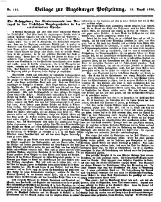 Augsburger Postzeitung Donnerstag 28. August 1856