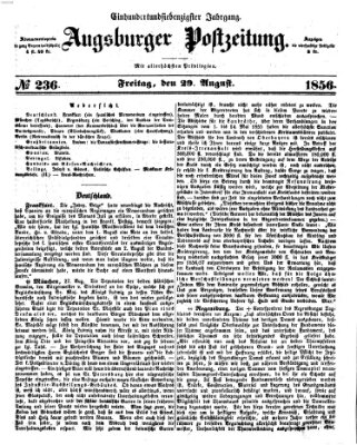 Augsburger Postzeitung Freitag 29. August 1856