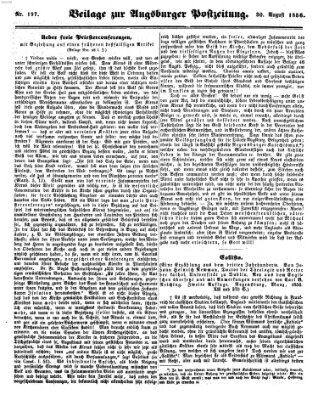 Augsburger Postzeitung Samstag 30. August 1856
