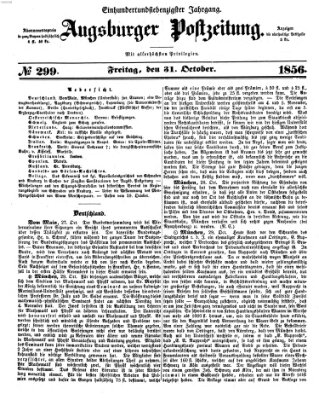 Augsburger Postzeitung Freitag 31. Oktober 1856