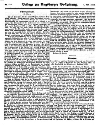 Augsburger Postzeitung Freitag 7. November 1856