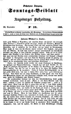 Augsburger Postzeitung Sonntag 28. September 1856