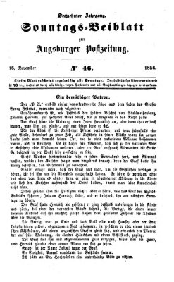 Augsburger Postzeitung Sonntag 16. November 1856