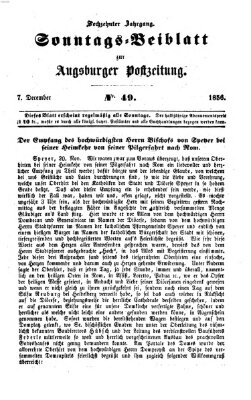 Augsburger Postzeitung Sonntag 7. Dezember 1856