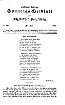 Augsburger Postzeitung Sonntag 29. April 1855