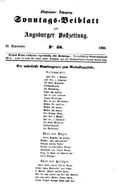 Augsburger Postzeitung Sonntag 23. September 1855