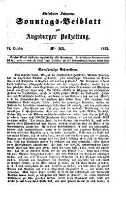 Augsburger Postzeitung Sonntag 28. Oktober 1855