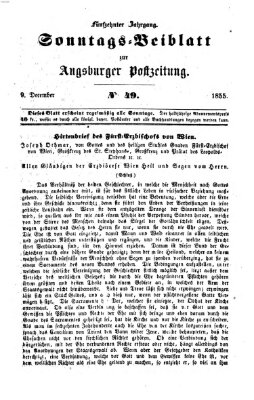 Augsburger Postzeitung Sonntag 9. Dezember 1855