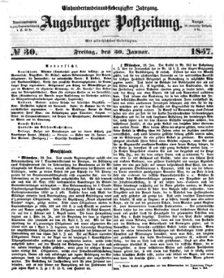 Augsburger Postzeitung Freitag 30. Januar 1857
