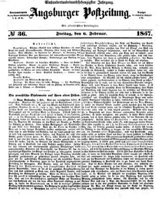 Augsburger Postzeitung Freitag 6. Februar 1857