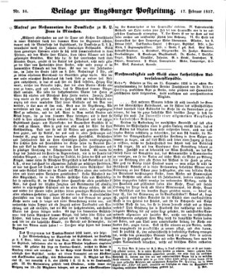 Augsburger Postzeitung Dienstag 17. Februar 1857