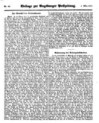Augsburger Postzeitung Mittwoch 4. März 1857
