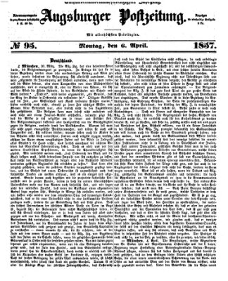 Augsburger Postzeitung Montag 6. April 1857