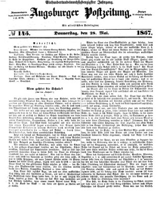 Augsburger Postzeitung Donnerstag 28. Mai 1857
