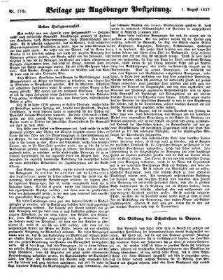 Augsburger Postzeitung Samstag 1. August 1857