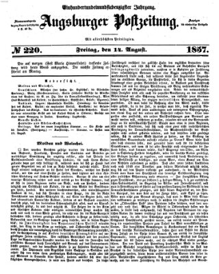 Augsburger Postzeitung Freitag 14. August 1857