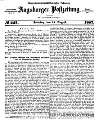 Augsburger Postzeitung Dienstag 18. August 1857