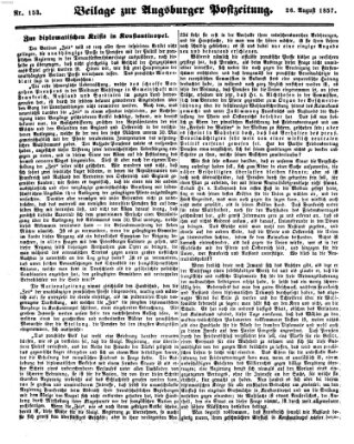 Augsburger Postzeitung Mittwoch 26. August 1857