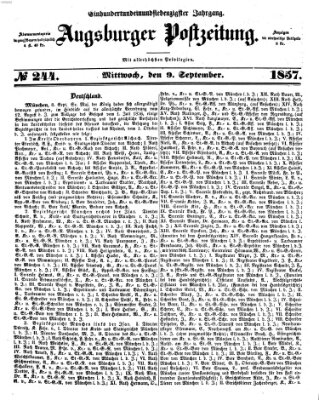 Augsburger Postzeitung Mittwoch 9. September 1857