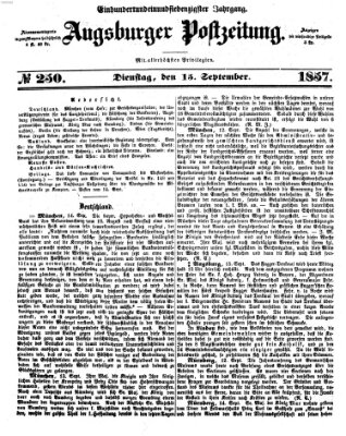 Augsburger Postzeitung Dienstag 15. September 1857