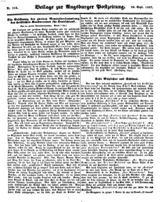 Augsburger Postzeitung Sonntag 20. September 1857