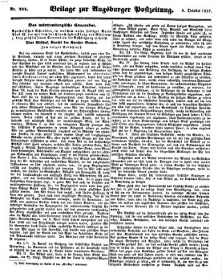 Augsburger Postzeitung Dienstag 6. Oktober 1857