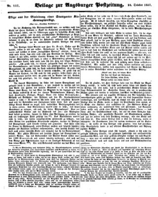 Augsburger Postzeitung Donnerstag 22. Oktober 1857