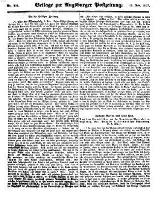 Augsburger Postzeitung Mittwoch 11. November 1857