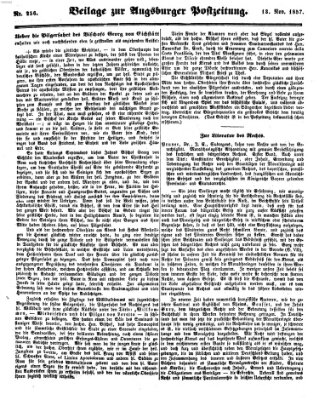 Augsburger Postzeitung Freitag 13. November 1857