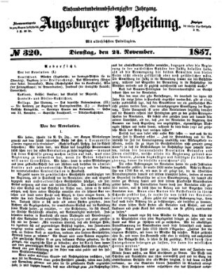 Augsburger Postzeitung Dienstag 24. November 1857