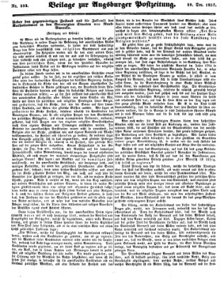 Augsburger Postzeitung Dienstag 29. Dezember 1857