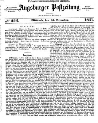 Augsburger Postzeitung Mittwoch 30. Dezember 1857