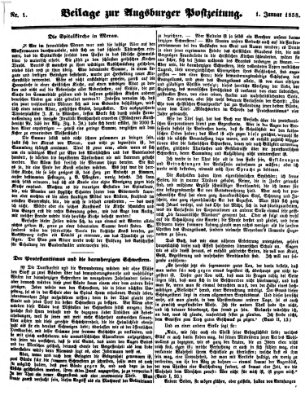 Augsburger Postzeitung Freitag 1. Januar 1858