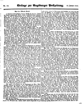 Augsburger Postzeitung Freitag 15. Januar 1858