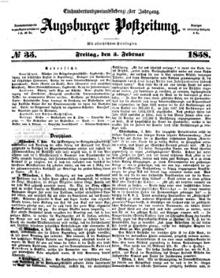 Augsburger Postzeitung Freitag 5. Februar 1858