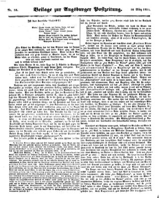 Augsburger Postzeitung Mittwoch 10. März 1858