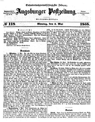 Augsburger Postzeitung Montag 3. Mai 1858