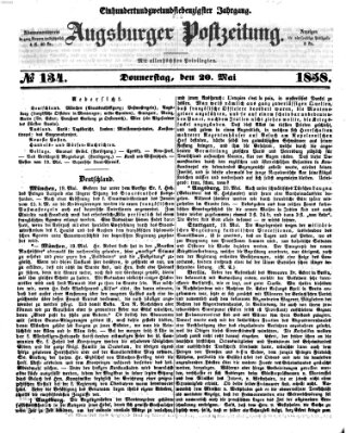 Augsburger Postzeitung Donnerstag 20. Mai 1858