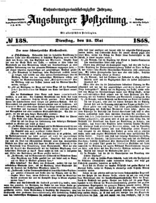 Augsburger Postzeitung Dienstag 25. Mai 1858