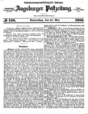 Augsburger Postzeitung Donnerstag 27. Mai 1858