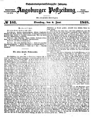 Augsburger Postzeitung Dienstag 8. Juni 1858
