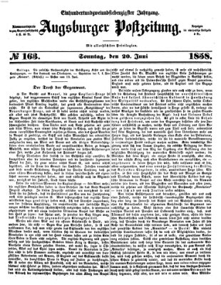 Augsburger Postzeitung Sonntag 20. Juni 1858