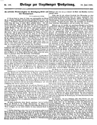 Augsburger Postzeitung Sonntag 20. Juni 1858