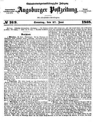 Augsburger Postzeitung Sonntag 27. Juni 1858